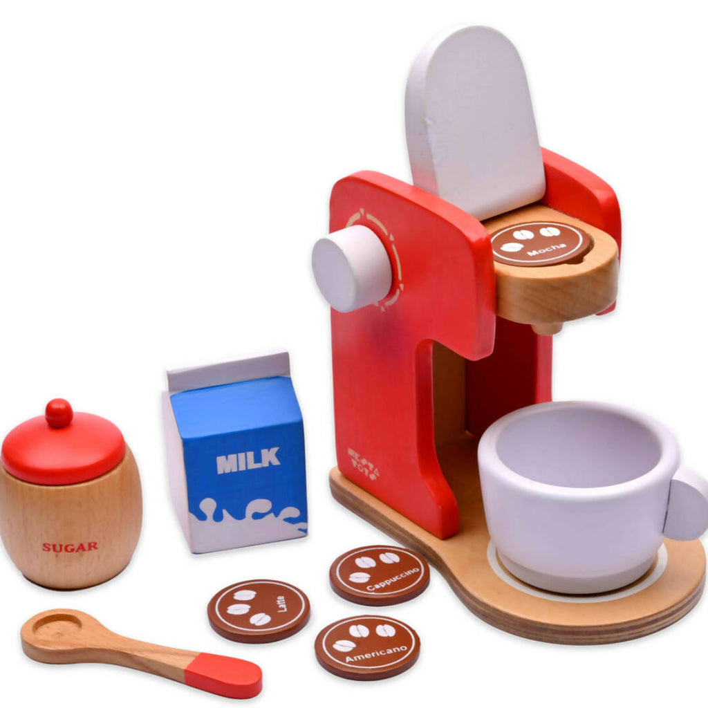 Wooden Coffee Maker - Red