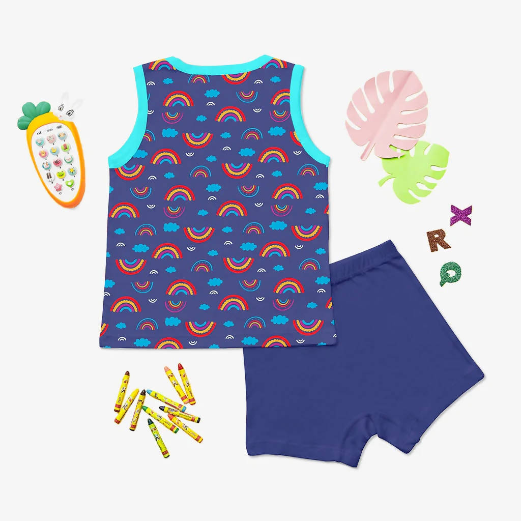 Rainbow Smiles - Glow Top And Shorts Set