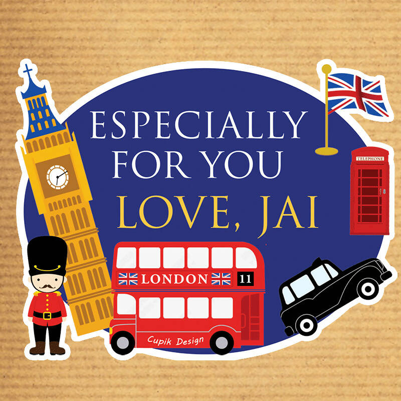 London Shaped Gift Stickers