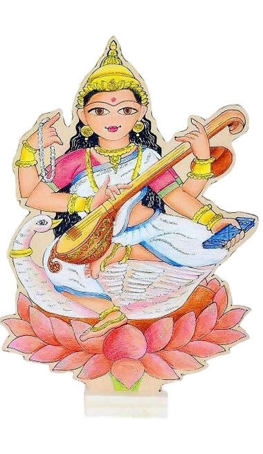 Saraswati is the Hindu goddess of knowledge, music, art, speech, wisdom,  and learning Stock Photo - Alamy