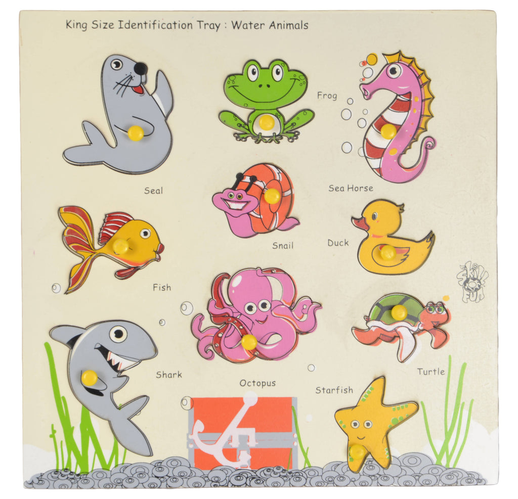 King Size Identification Tray Water Animals