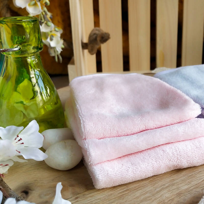 100% Organic Cotton Wash Cloths - Combo pack of 3