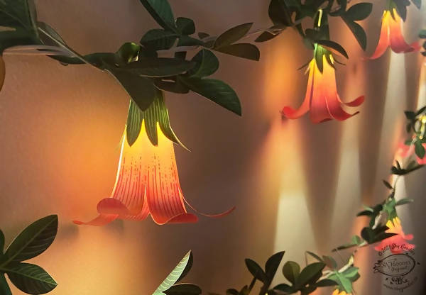 Pink Enchanting Flower Paper Lamps (With Fairy Lights)