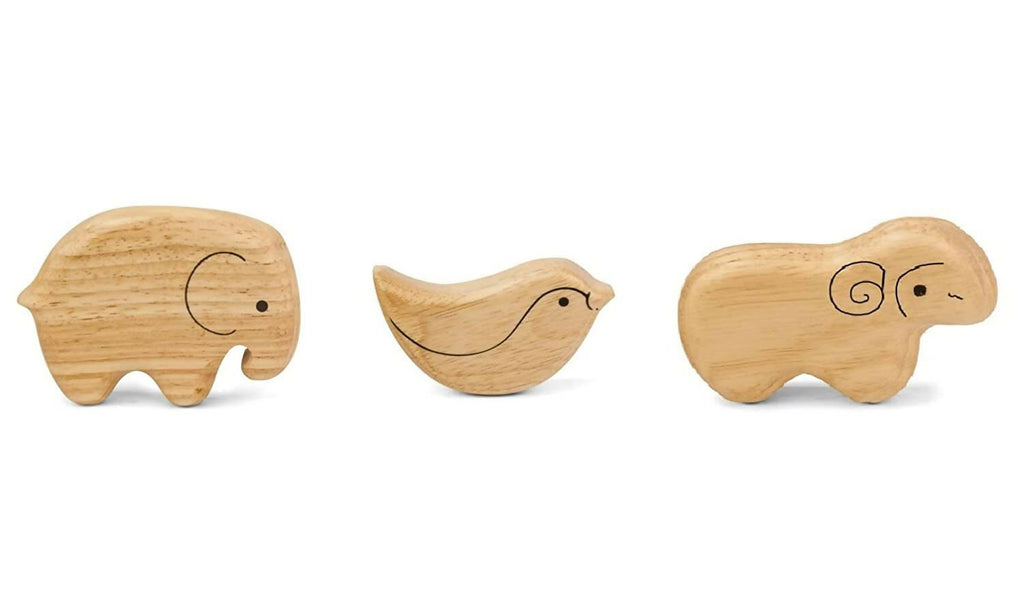 Wooden Animals Shakers Rattle Toys