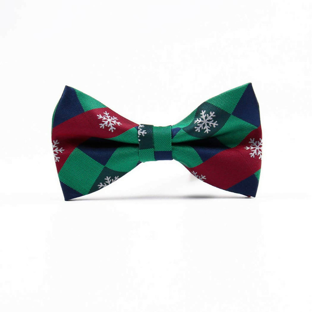 Snowflake Christmas Tree Bow Tie