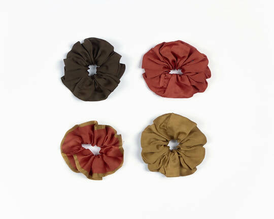 Upcycled Scrunchies Set Of 4