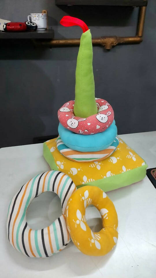 Upcycled Donut Stacker Toy