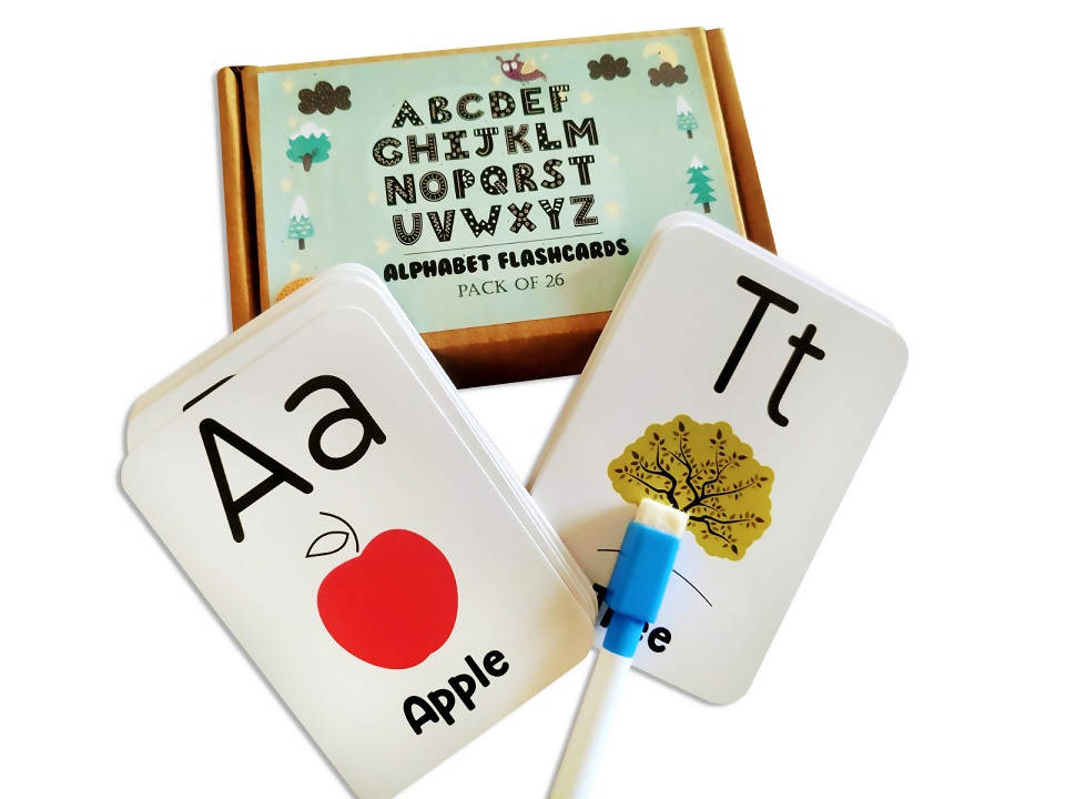 Alphabet Flashcards with activity- Pack of 26