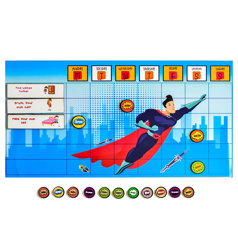 Super Man Magnetic Reward Chart