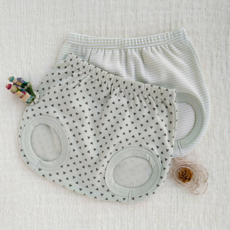 100% Organic Cotton Baby Knickers - Combo Pack of 2