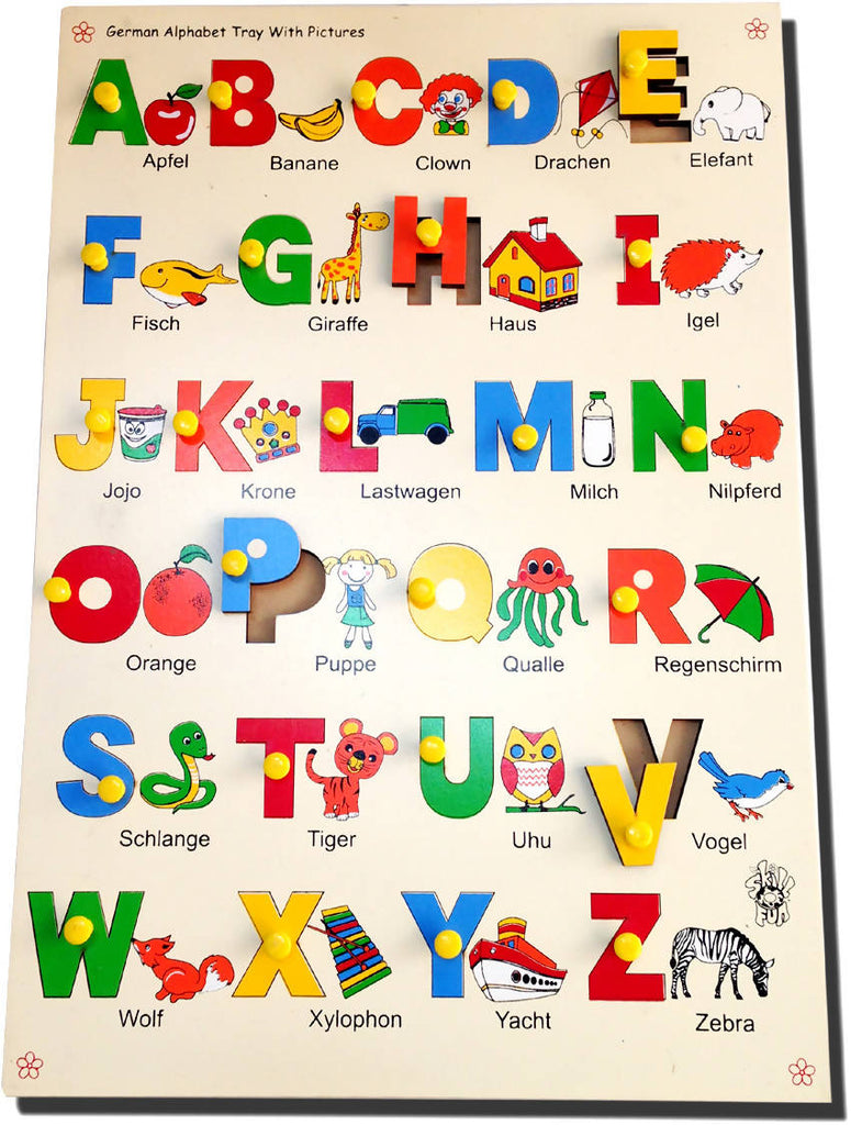 German Alphabet with Picture Tray
