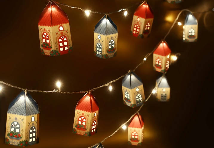 Mini Happy Home Paper Lamps (With Fairy Lights)