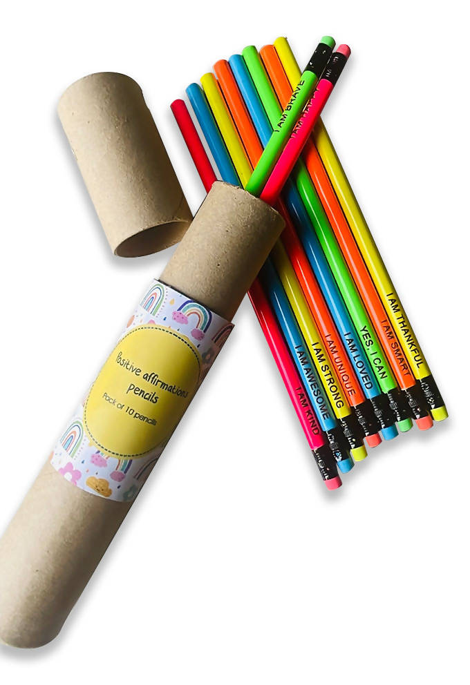 Positive Affirmations Pencils- Pack Of 10