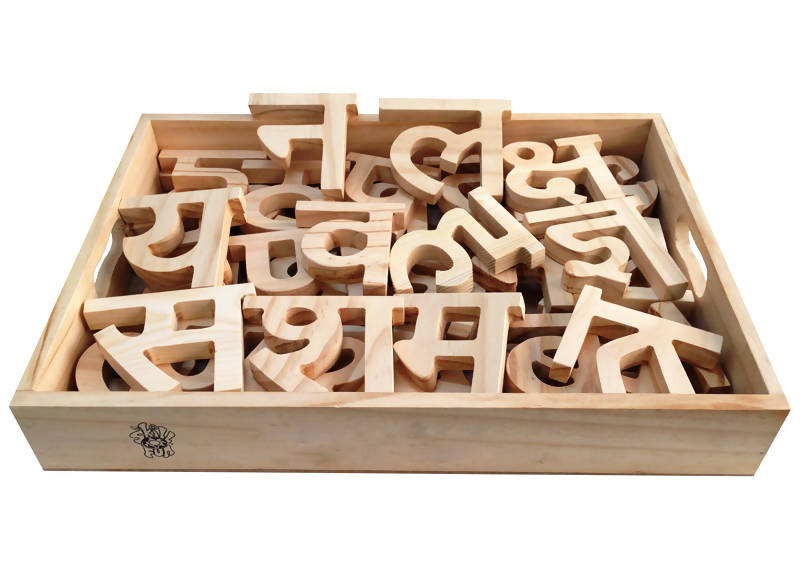 Hindi Alphabet Cutout Block Ka, Kha, Ga (36 Letters)