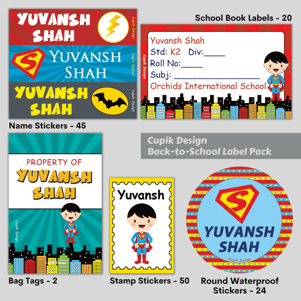 Superboy - Back To School Label Pack