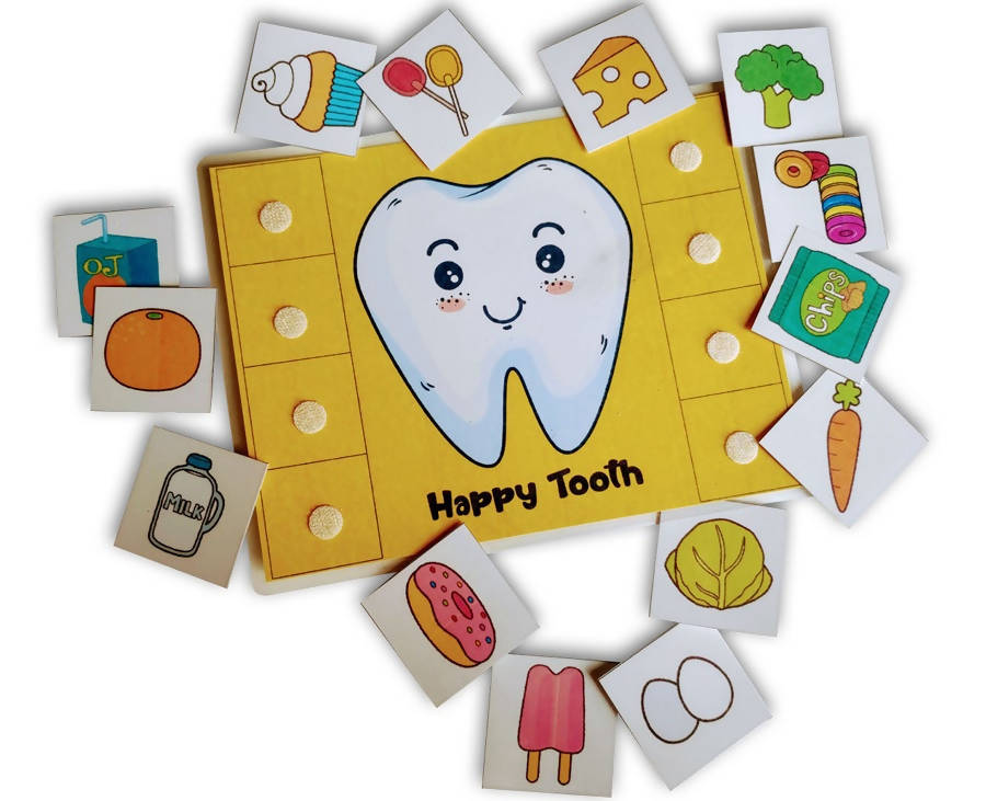 Happy tooth Sad tooth sorting activity