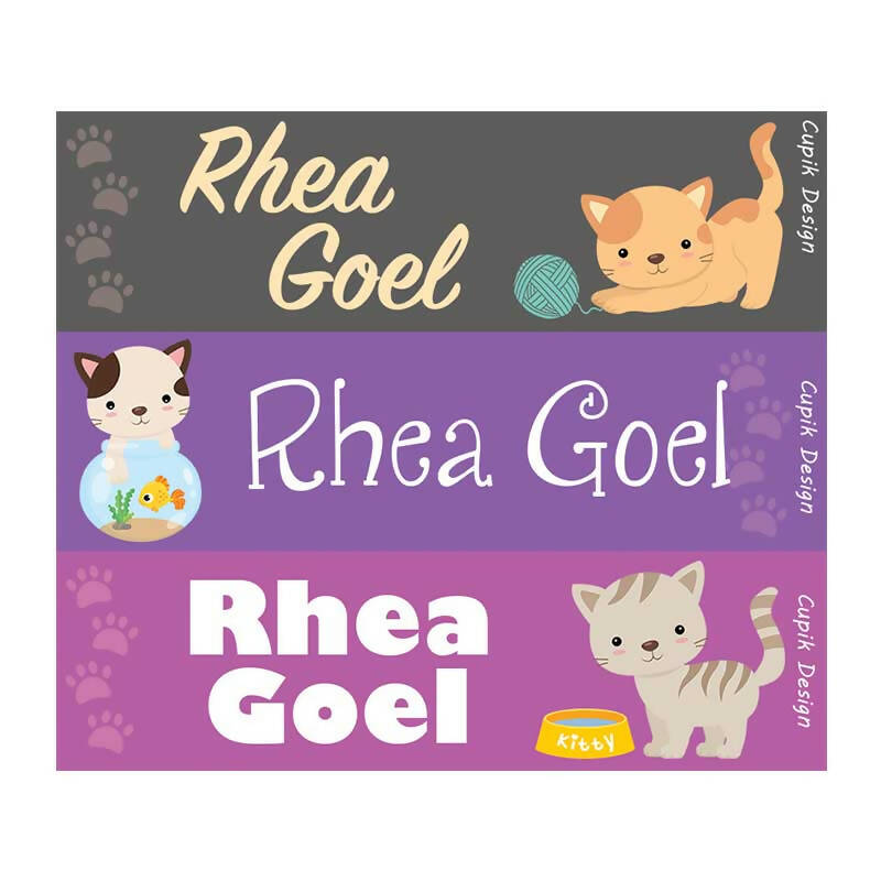 Cats Name Stickers