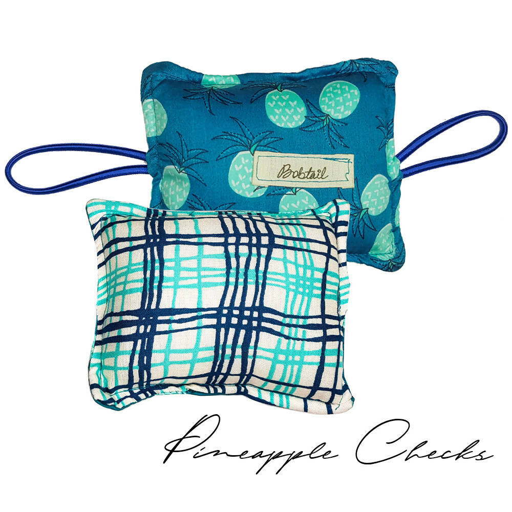 The Cushy Door Closer - Blue Floral With Checks