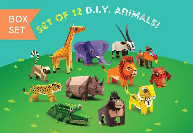 DIY Mini Animals (Box Set Of 12)