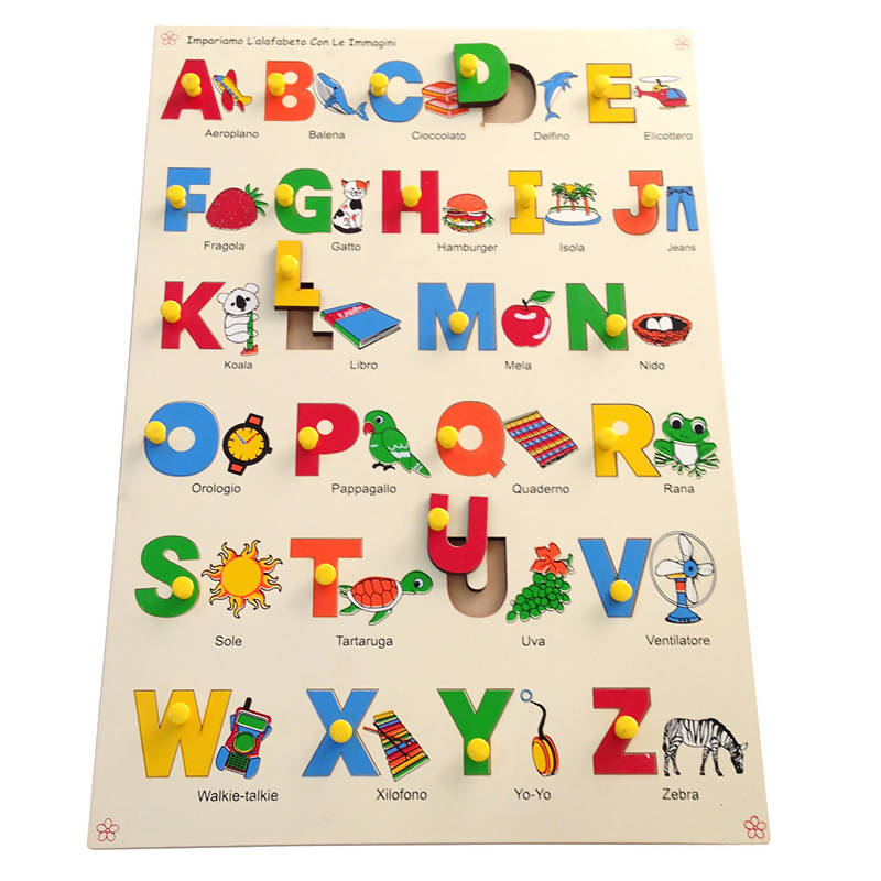 Italian Alphabet with Picture Tray