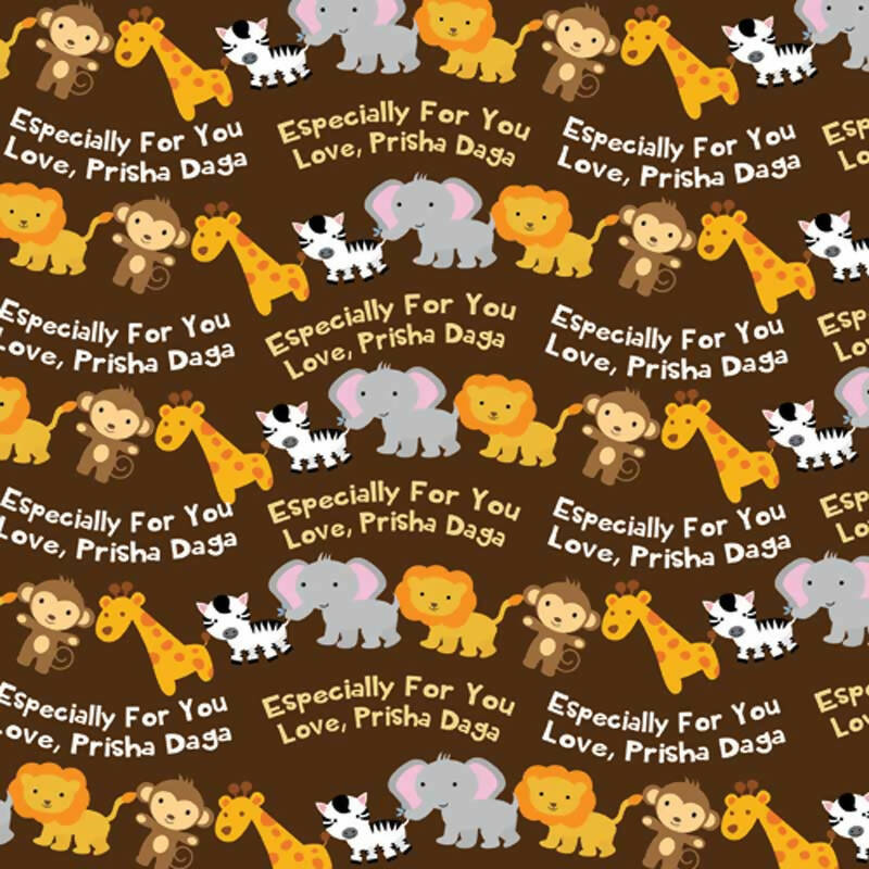 Animal Train Wrapping Paper