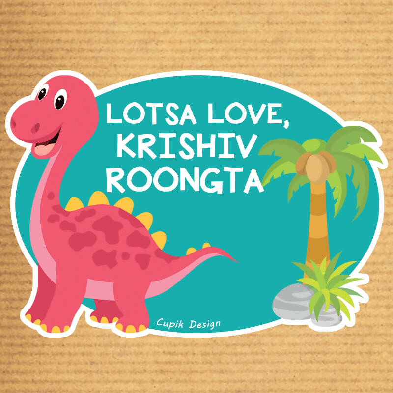 Dinosaur Shaped Gift Stickers