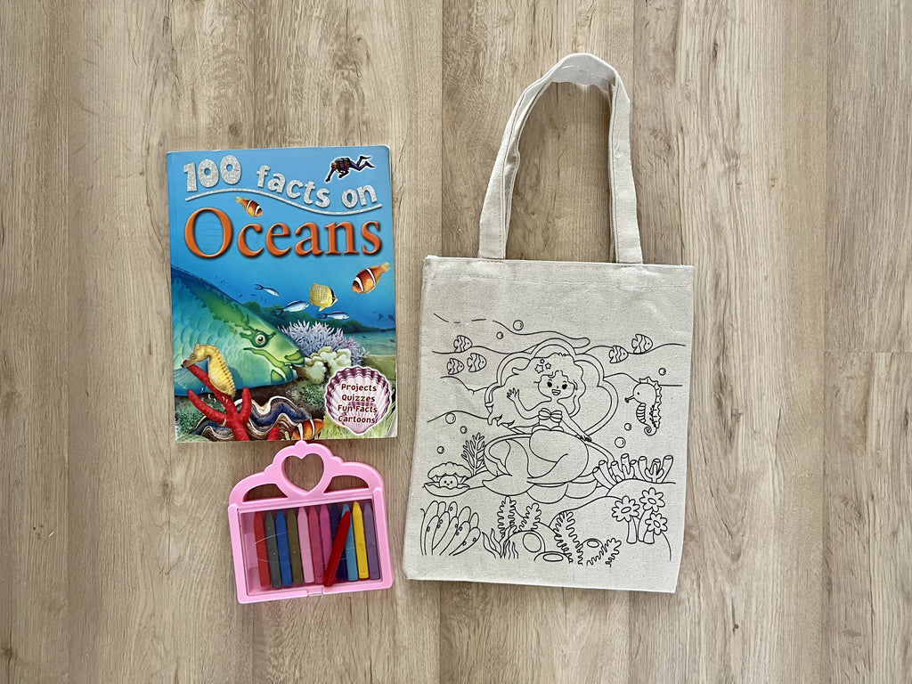 DIY Colouring Little Mermaid Tote Bag