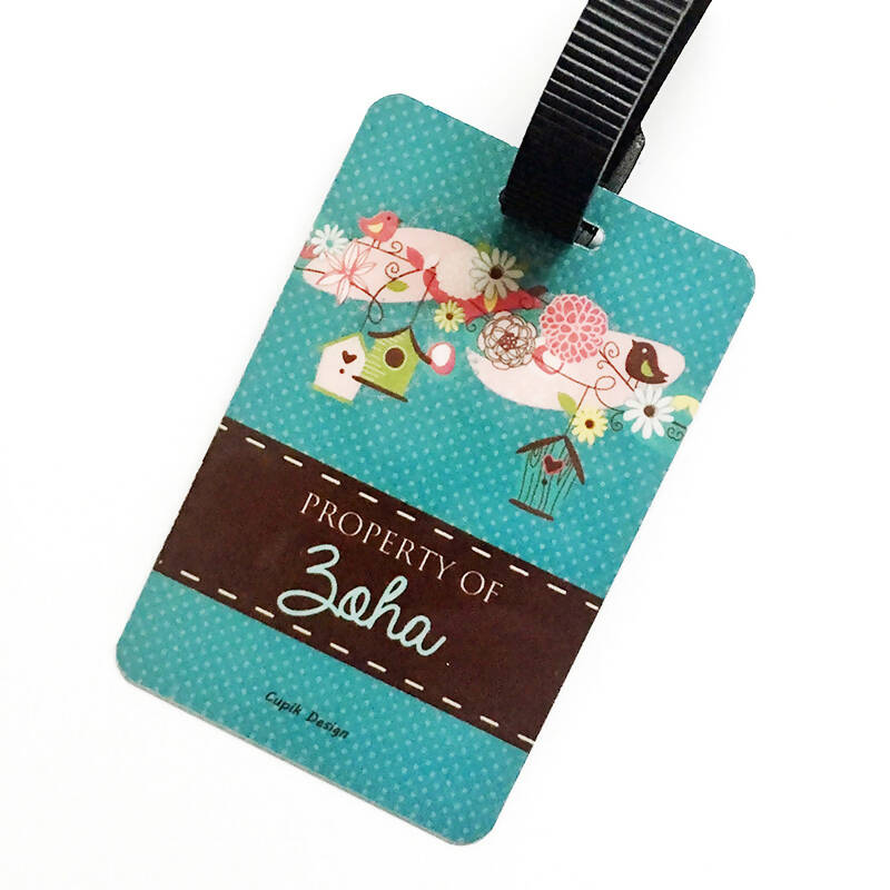 Blue Birdie Bag Tags