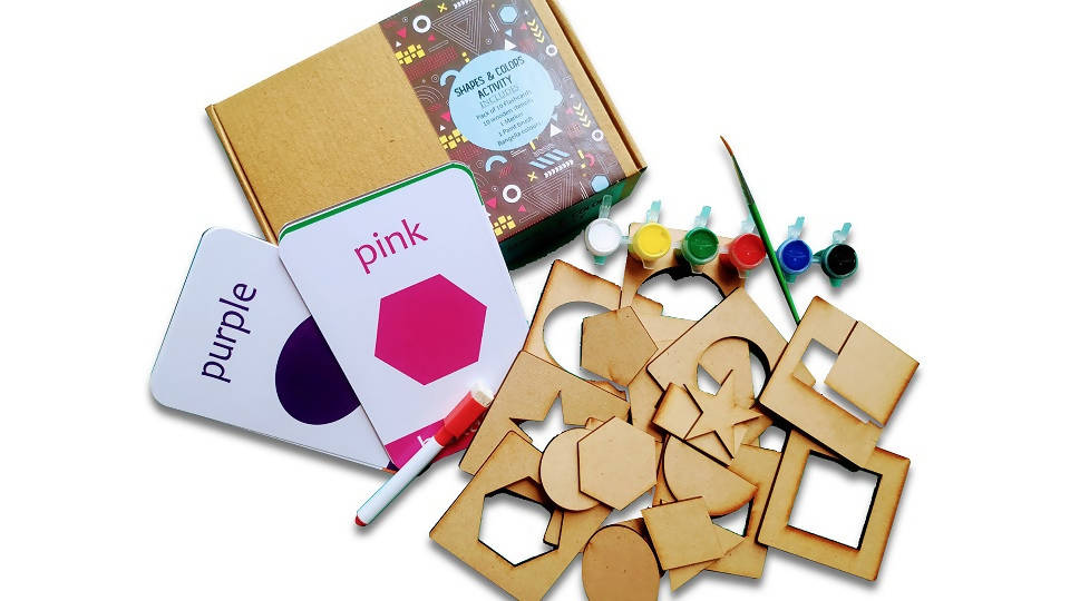 Shapes and Colours Flashcards with Activity