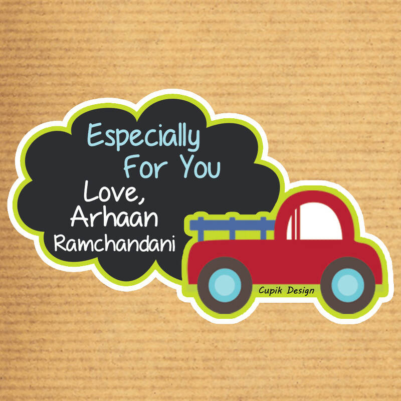 Truck Shaped Gift Stickers