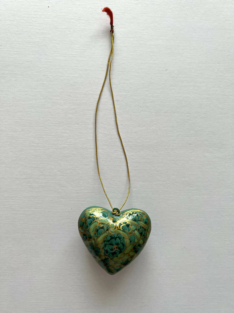 Little Green Heart Christmas Ornament
