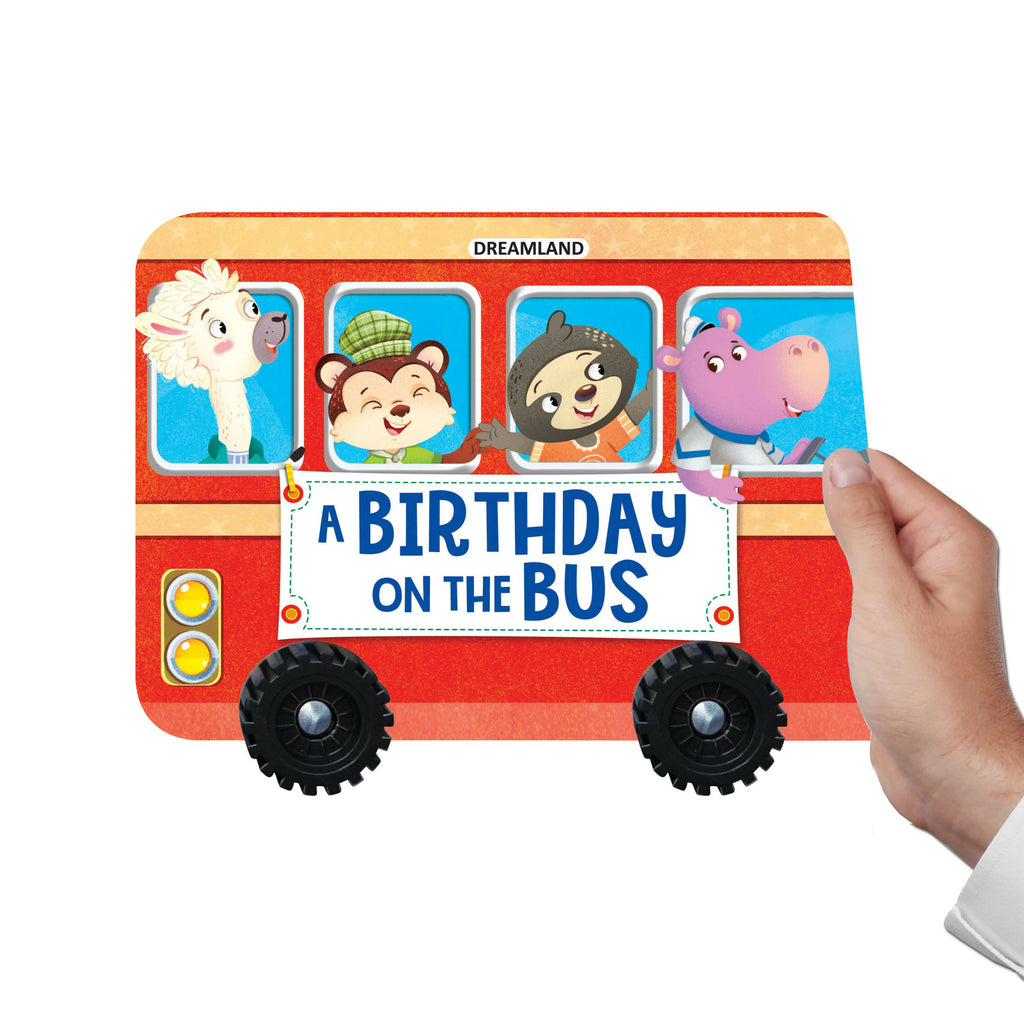 A Birthday On The Bus - A Shaped Board Book With Wheels