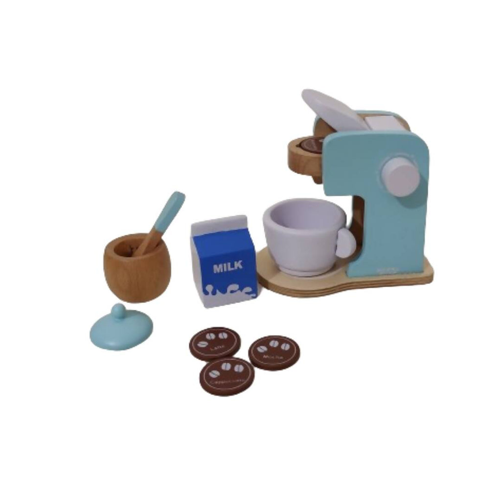 NESTA TOYS - Wooden Coffee Maker Blue