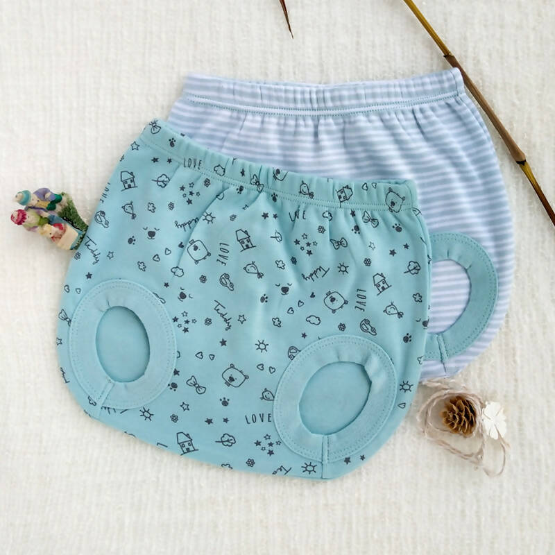 100% Organic Cotton Baby Knickers - Combo Pack of 2