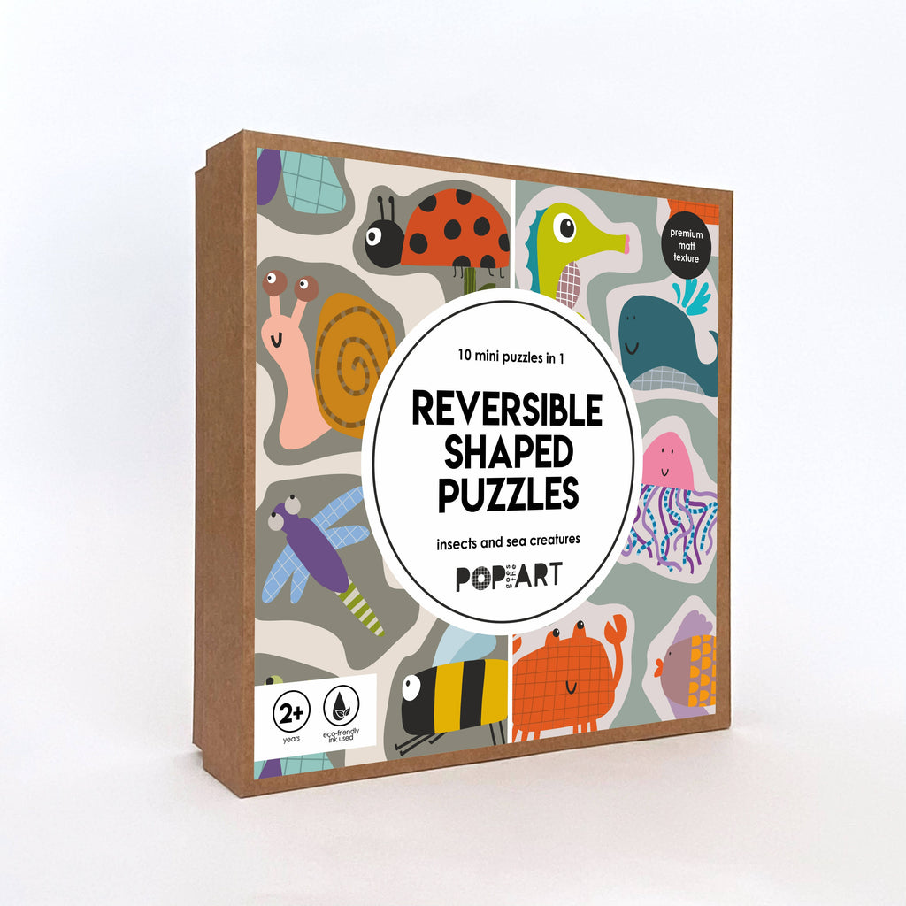 Reversible Shaped Puzzle - Insect & Sea Creatures