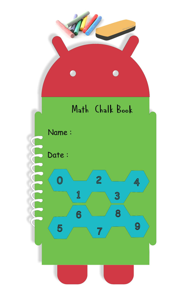 Wooden Reusable Android Math Activity Writing Practice Chalk Book